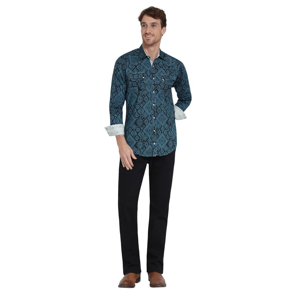 Foto 5 pulgar | Camisa Vaquera Wrangler Slim Fit Manga Larga Negro para Hombre