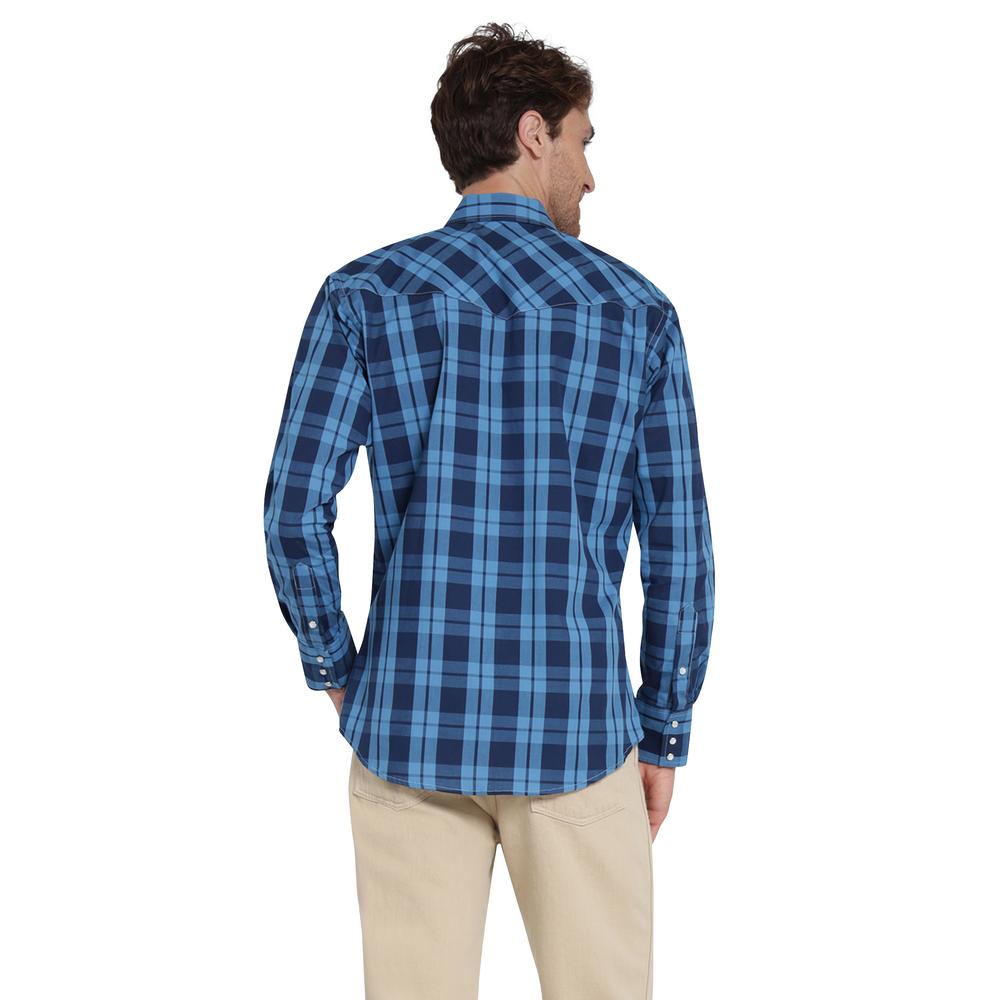 Foto 4 pulgar | Camisa Vaquera Wrangler Regular Fit Manga Larga Azul para Hombre