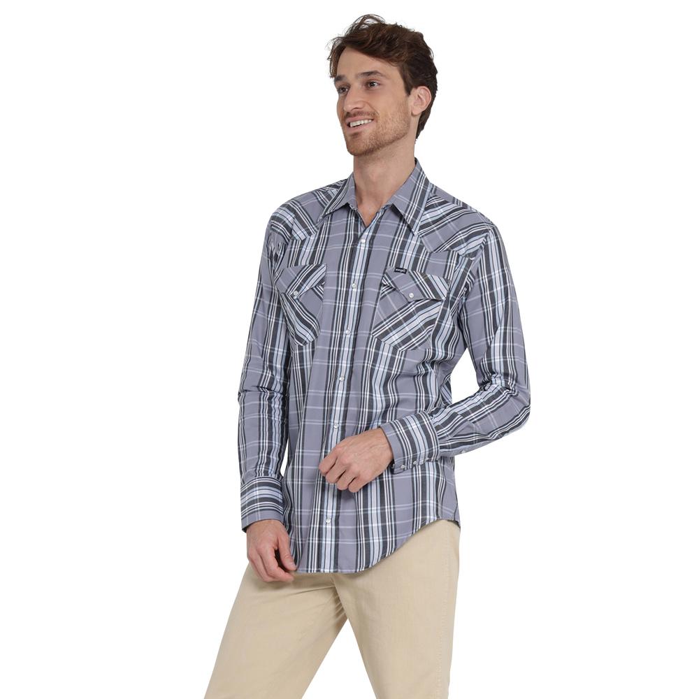 Foto 3 pulgar | Camisa Vaquera Wrangler Regular Fit Manga Larga 414 Gris