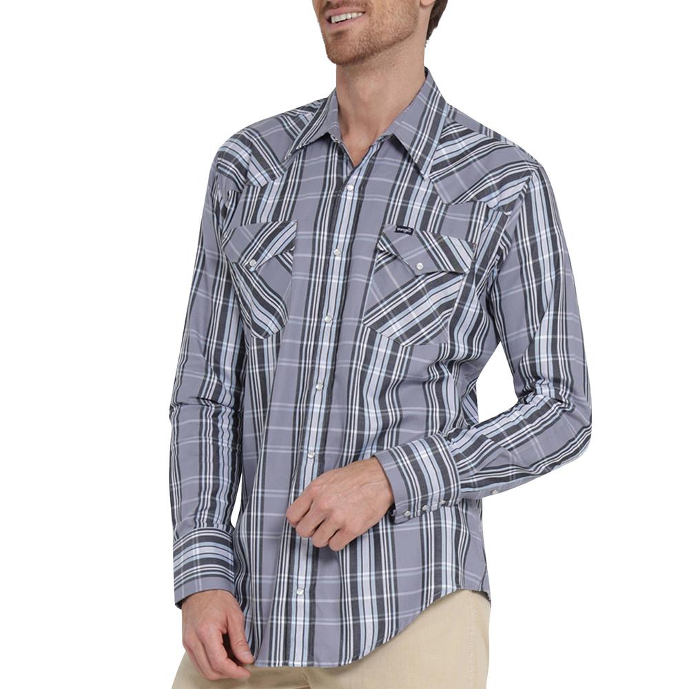 Foto 6 pulgar | Camisa Vaquera Wrangler Regular Fit Manga Larga 414 Gris