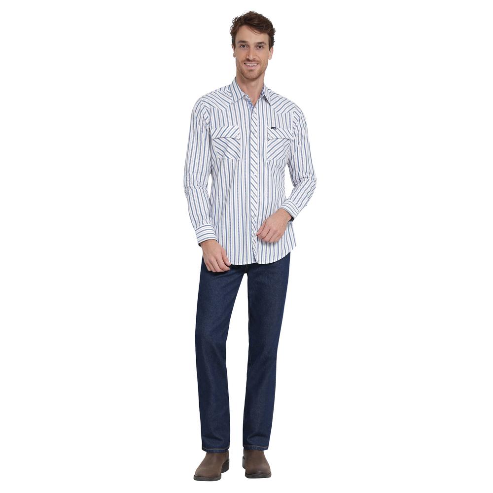 Foto 5 pulgar | Camisa Vaquera Wrangler Slim Fit Manga Larga 405 Azul