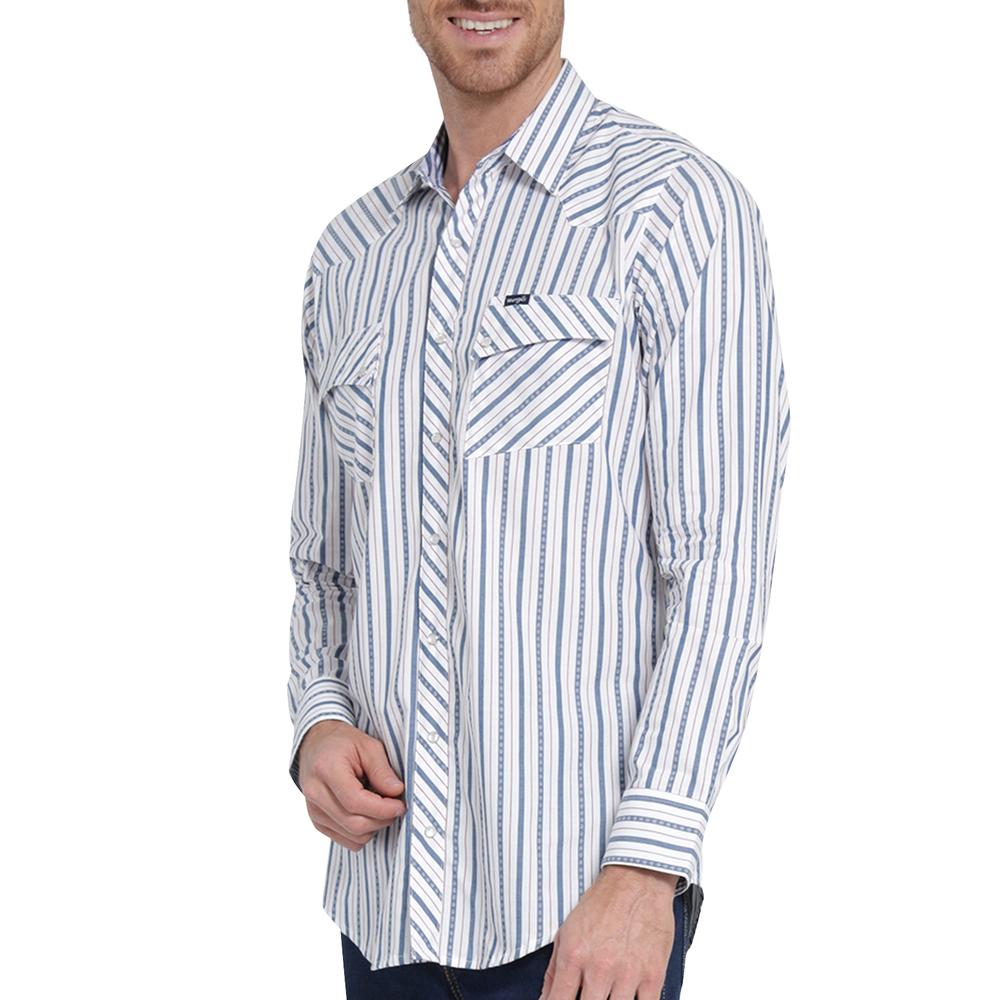 Foto 6 pulgar | Camisa Vaquera Wrangler Slim Fit Manga Larga 405 Azul