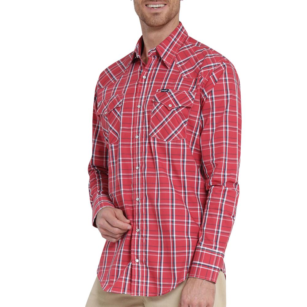 Foto 6 pulgar | Camisa Vaquera Wrangler Regular Fit Manga Larga 405 Rojo para Hombre