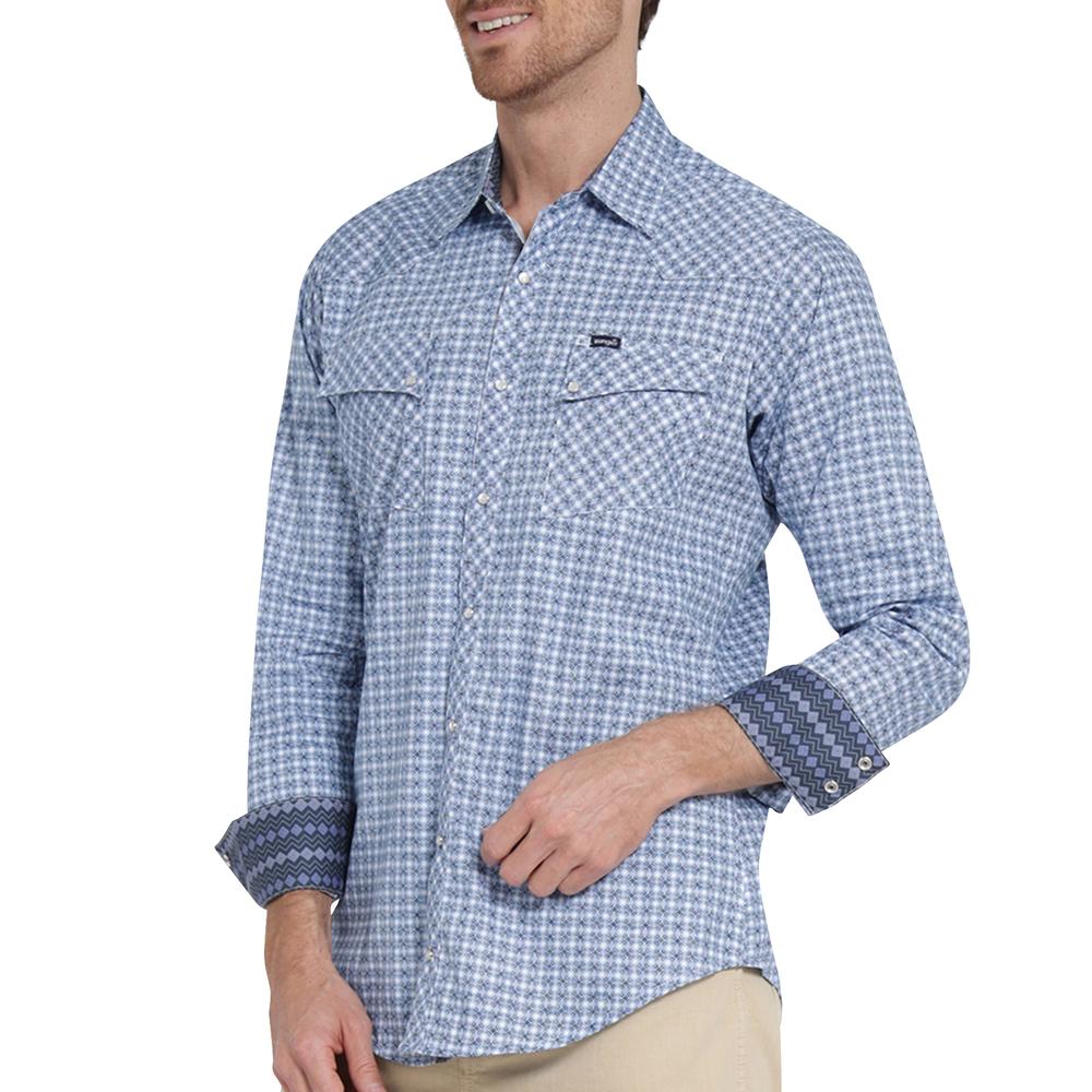 Foto 6 pulgar | Camisa Vaquera Wrangler Slim Fit Manga Larga 406 Azul