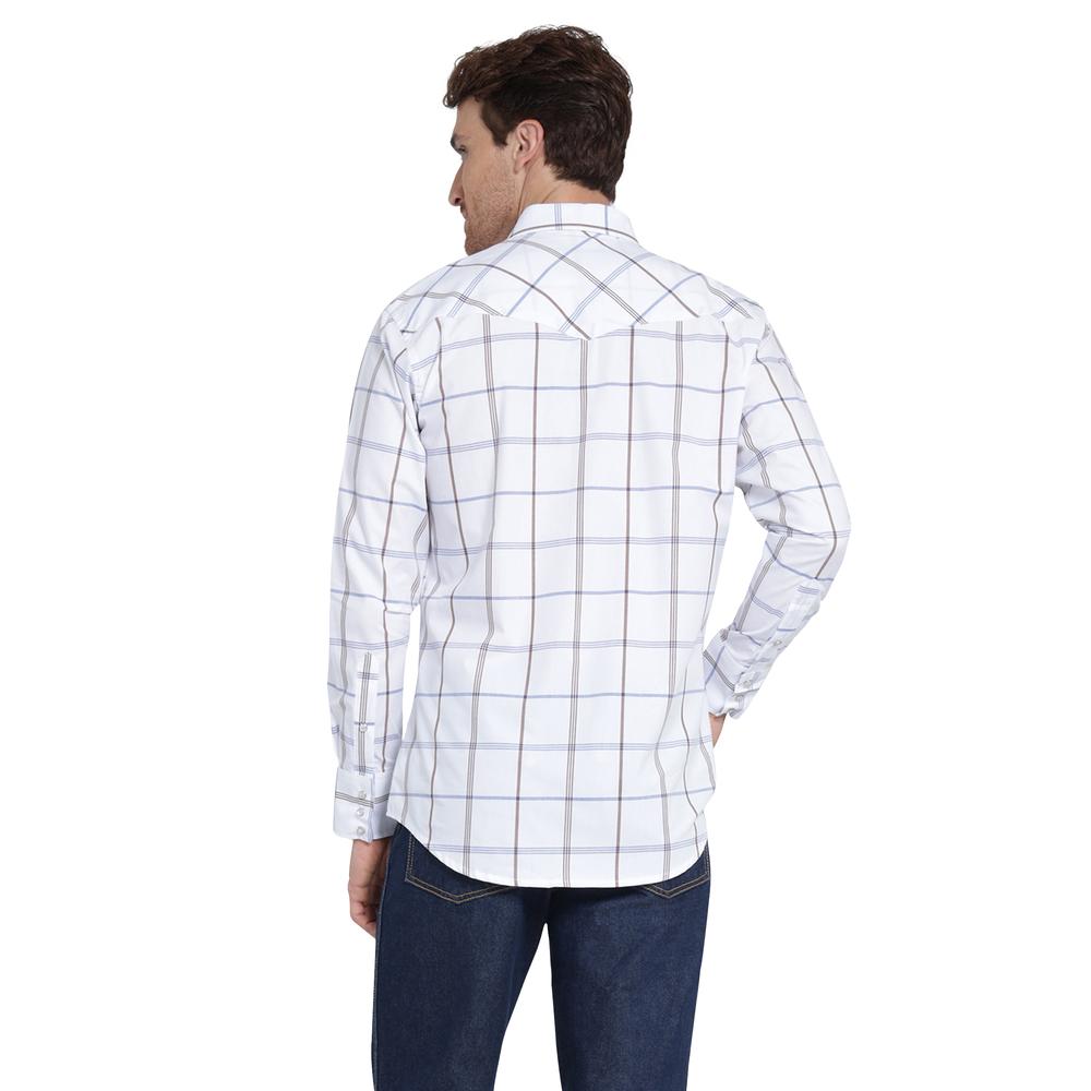 Foto 4 pulgar | Camisa Vaquera Wrangler Regular Fit Manga Larga 412 Blanco para Hombre