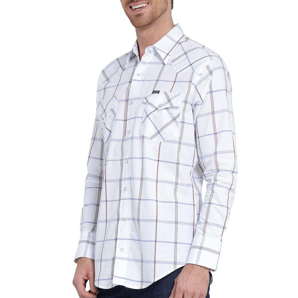 Foto 6 pulgar | Camisa Vaquera Wrangler Regular Fit Manga Larga 412 Blanco para Hombre