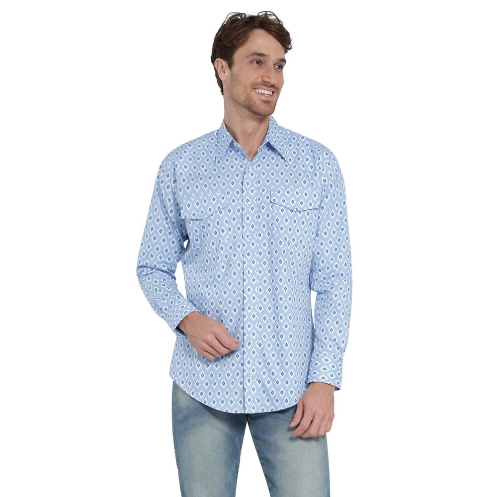 Foto 2 pulgar | Camisa Vaquera Wrangler Regular Fit Manga Larga 409 Azul