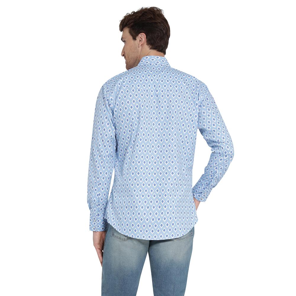 Foto 4 pulgar | Camisa Vaquera Wrangler Regular Fit Manga Larga 409 Azul