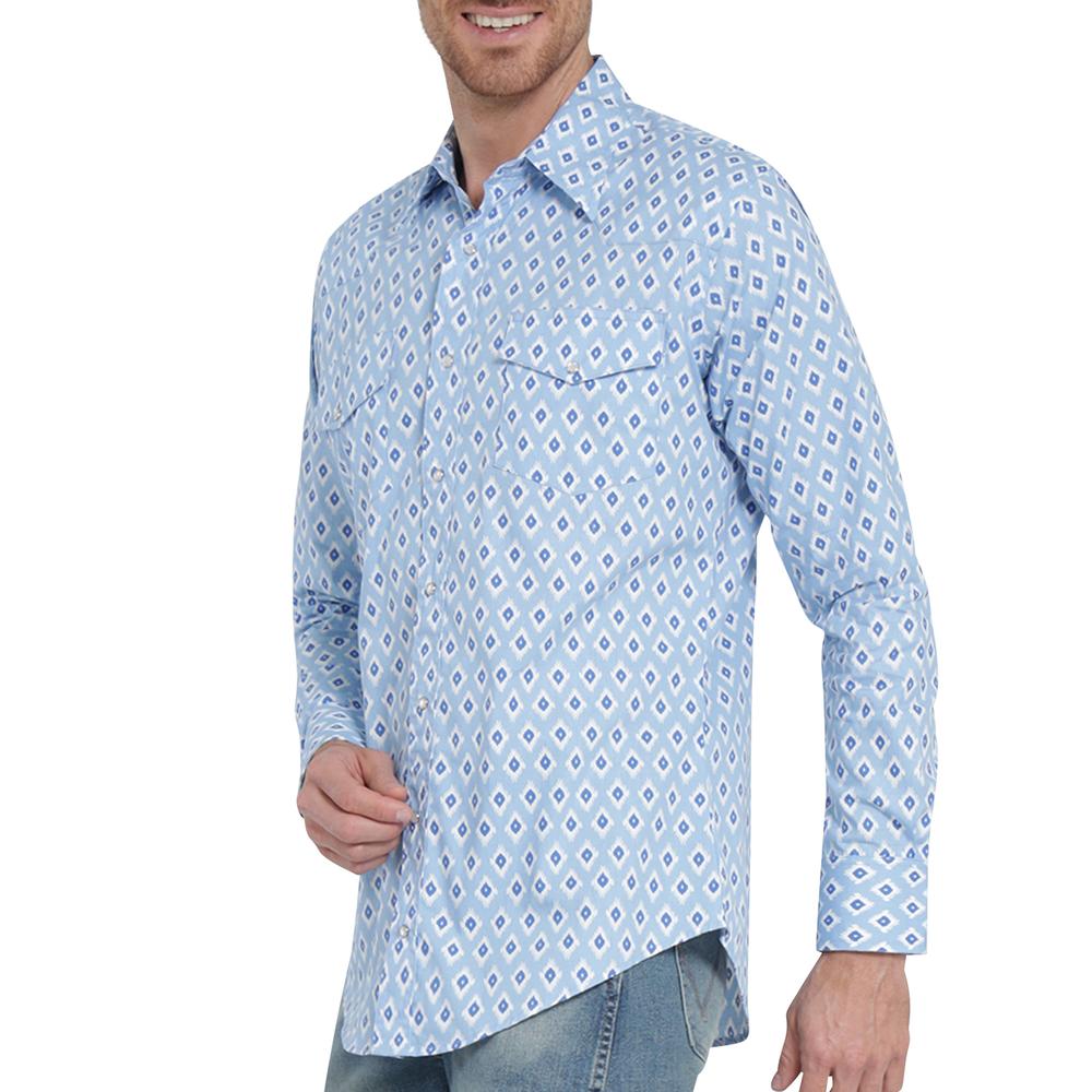 Foto 6 pulgar | Camisa Vaquera Wrangler Regular Fit Manga Larga 409 Azul