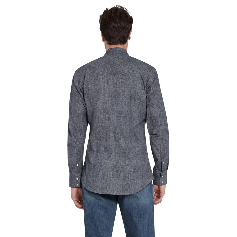 Foto 4 pulgar | Camisa Vaquera Wrangler Slim Fit Manga Larga 413 Gris