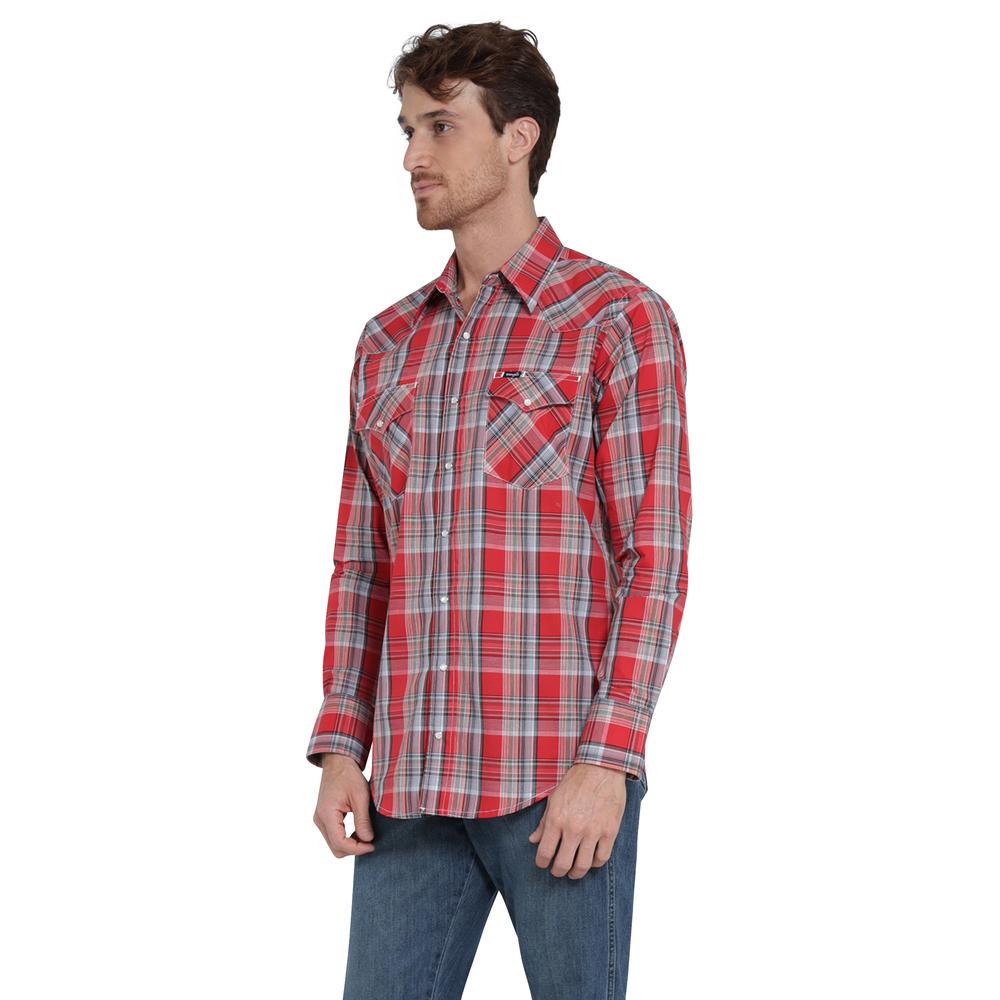 Foto 3 pulgar | Camisa Vaquera Wrangler Regular Fit Manga Larga 410 Rojo para Hombre