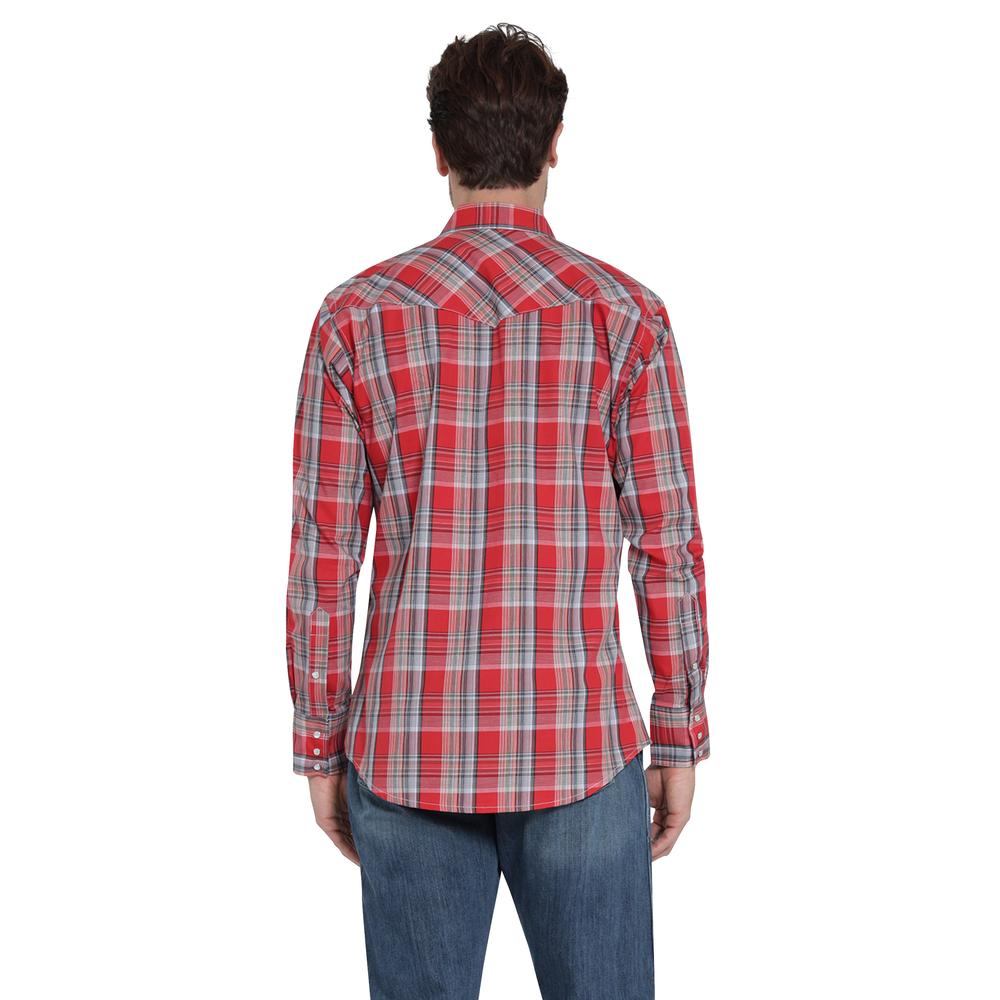 Foto 4 pulgar | Camisa Vaquera Wrangler Regular Fit Manga Larga 410 Rojo para Hombre