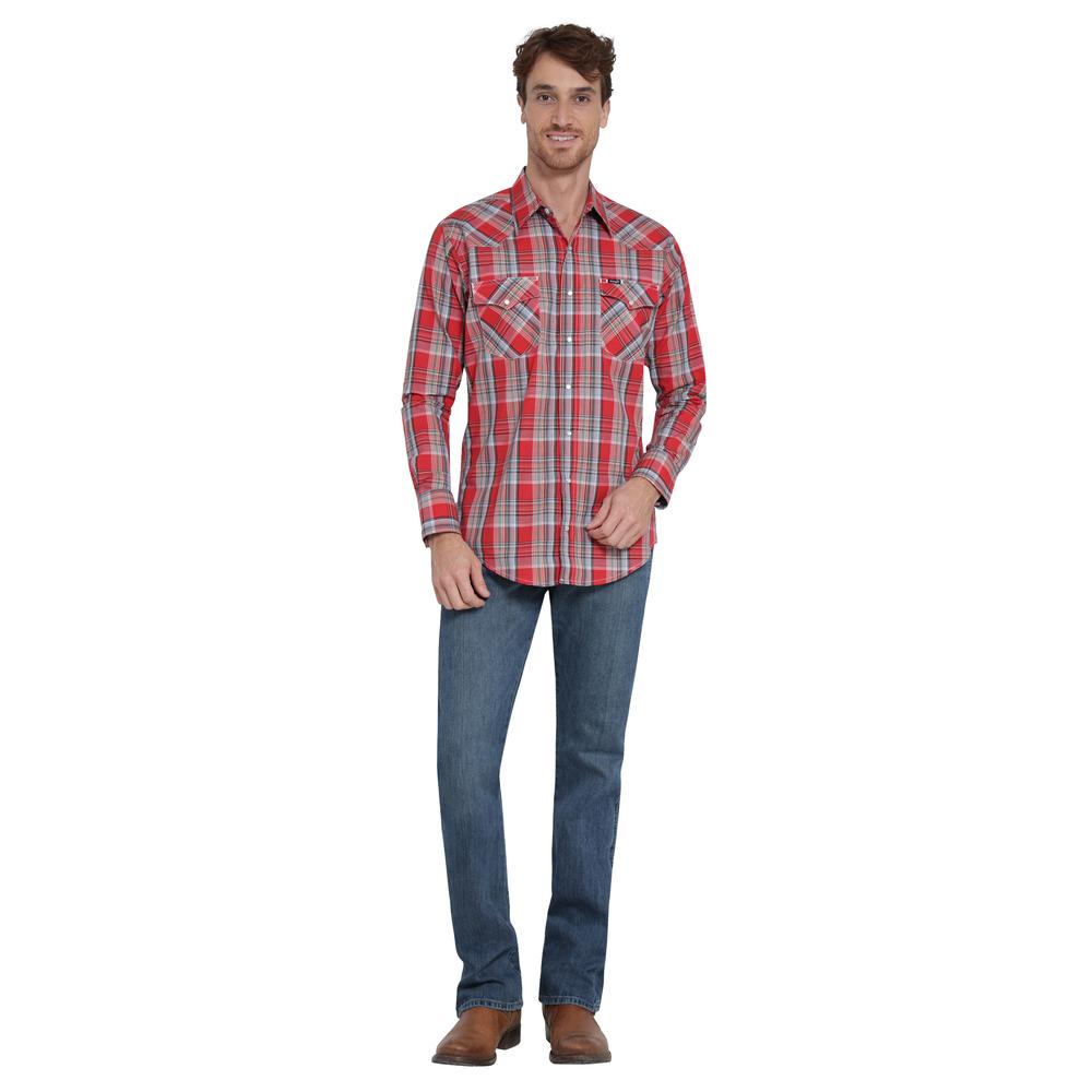 Foto 5 pulgar | Camisa Vaquera Wrangler Regular Fit Manga Larga 410 Rojo para Hombre