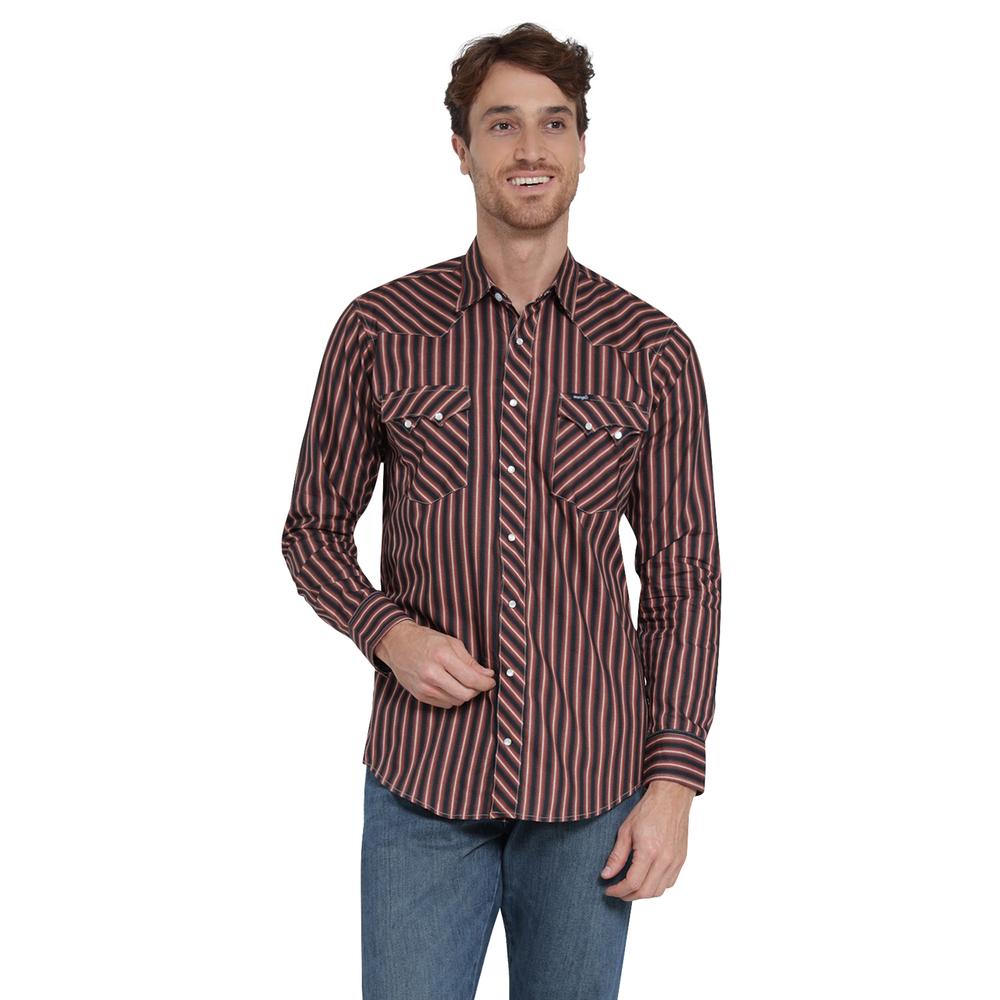 Foto 2 pulgar | Camisa Vaquera Wrangler Slim Fit Manga Larga 312 Negro