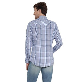Foto 3 | Camisa Vaquera Wrangler Regular Fit Manga Larga 311 Azul