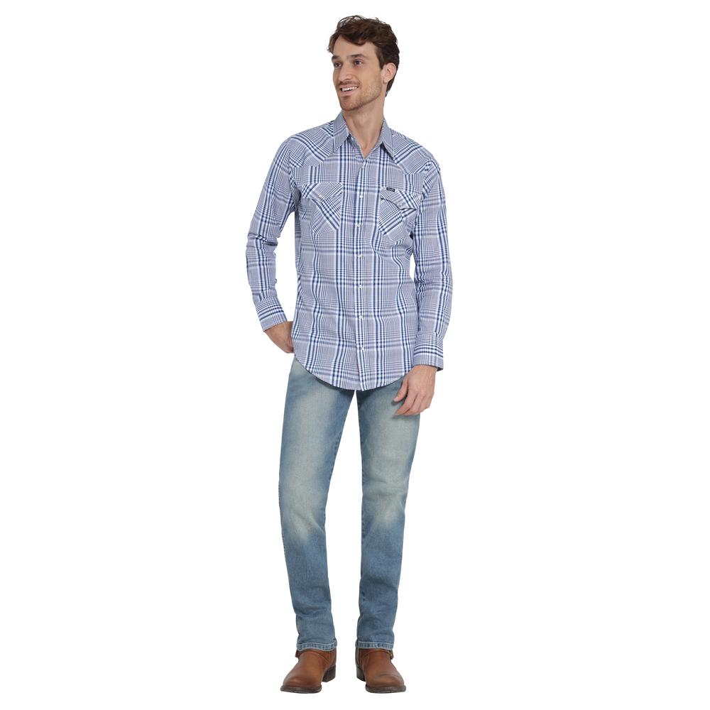 Foto 5 pulgar | Camisa Vaquera Wrangler Regular Fit Manga Larga 311 Azul