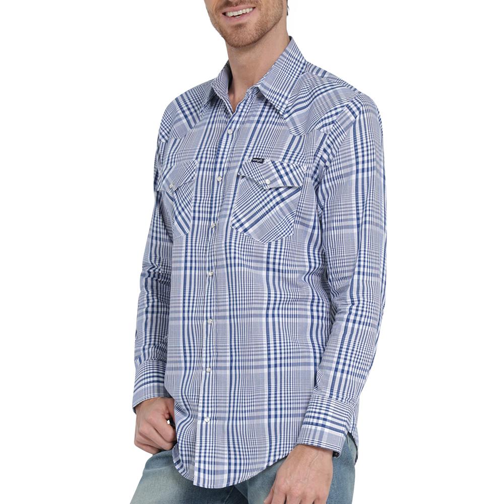 Foto 6 pulgar | Camisa Vaquera Wrangler Regular Fit Manga Larga 311 Azul