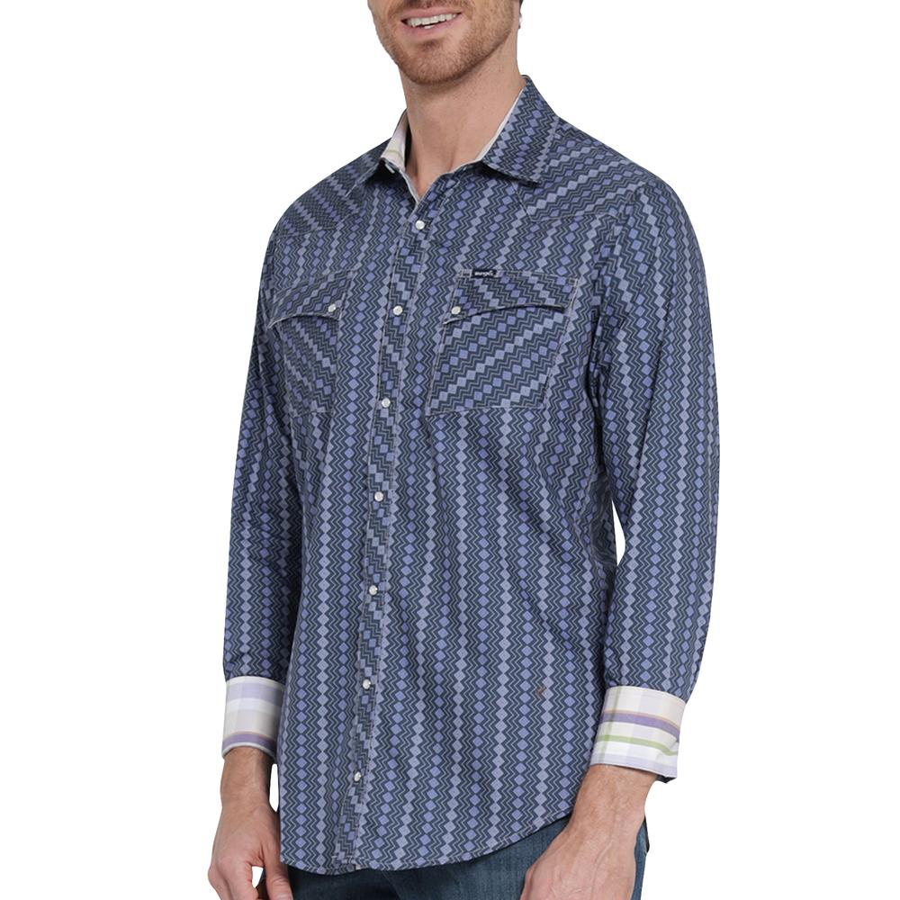 Foto 6 pulgar | Camisa Vaquera Wrangler Slim Fit Manga Larga 411 Azul para Hombre