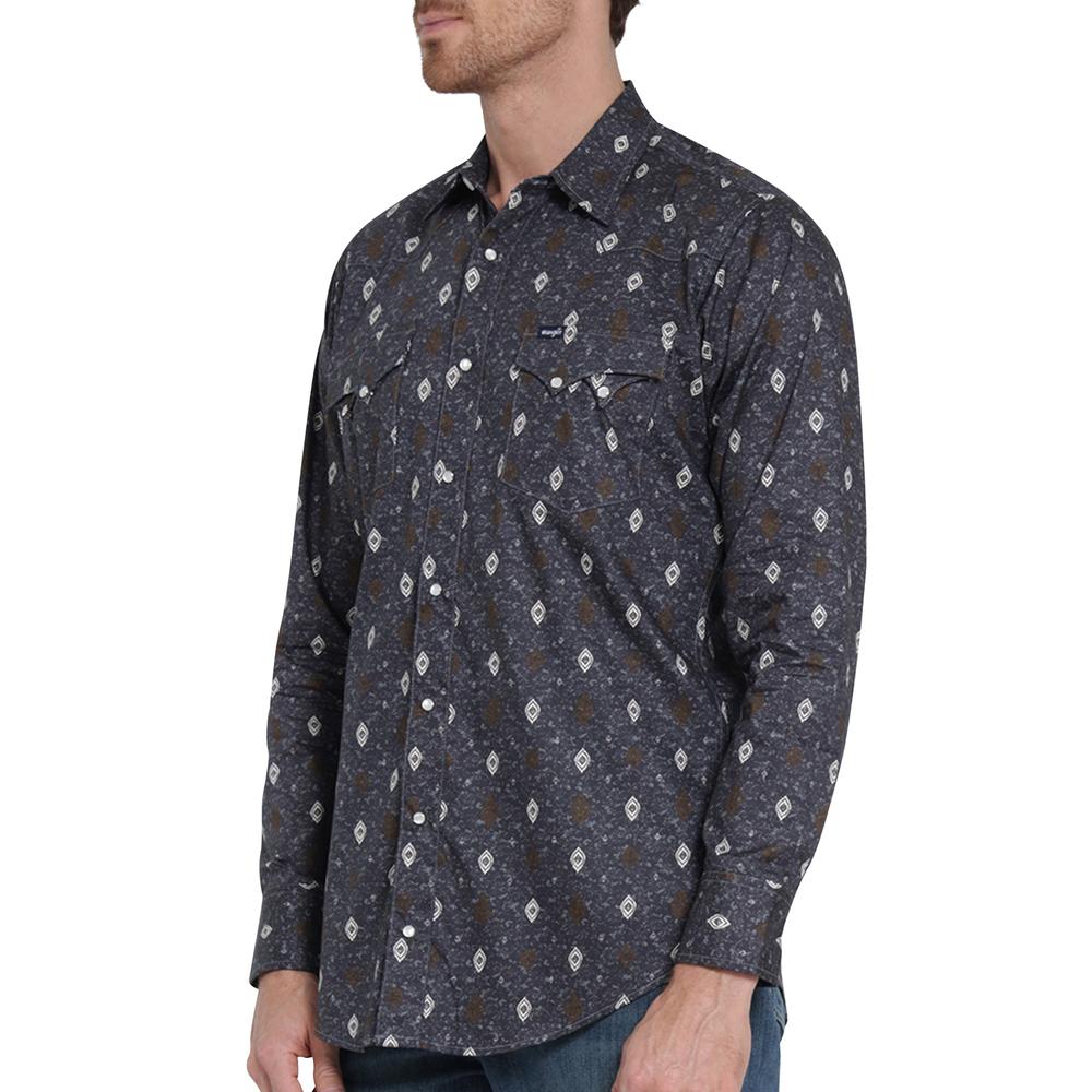 Foto 6 pulgar | Camisa Vaquera Wrangler Slim Fit Manga Larga Azul para Hombre