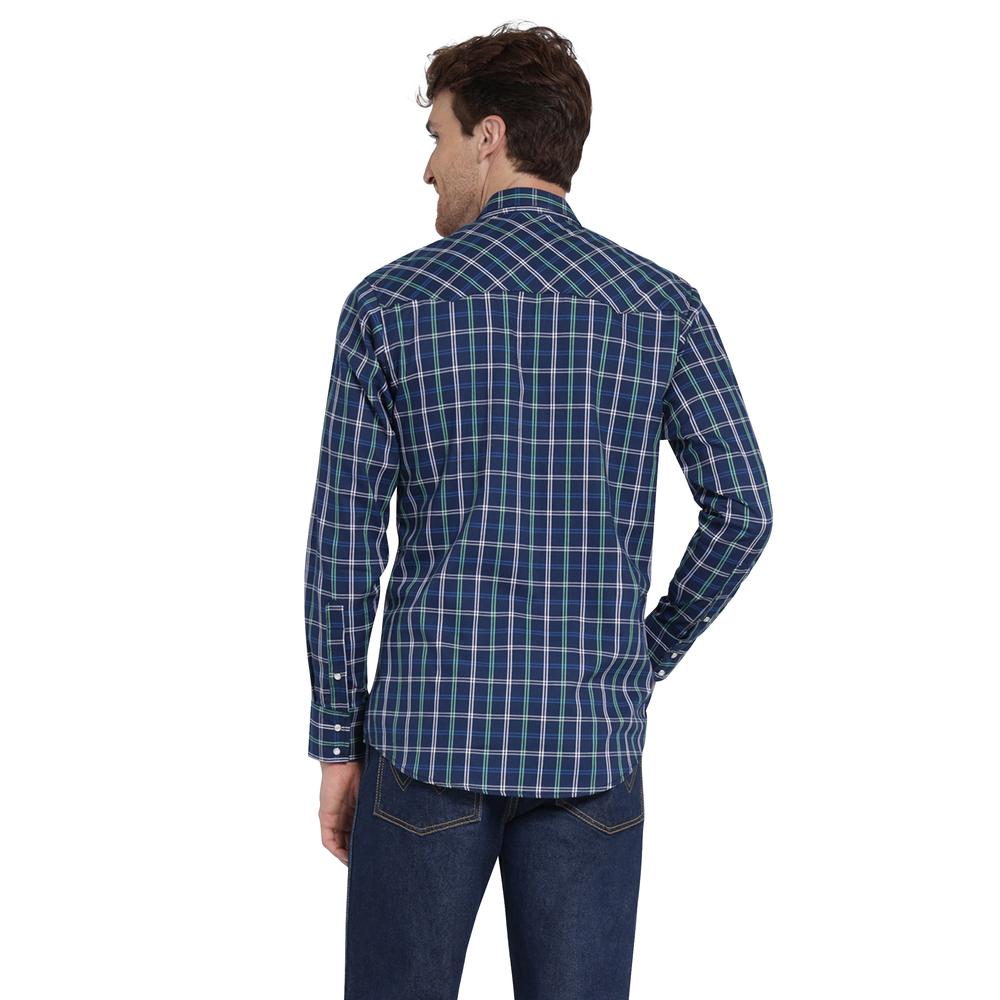 Foto 4 pulgar | Camisa Vaquera Wrangler Slim Fit Manga Larga 401 Azul Marino para Hombre