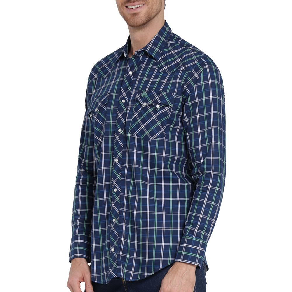 Foto 6 pulgar | Camisa Vaquera Wrangler Slim Fit Manga Larga 401 Azul Marino para Hombre