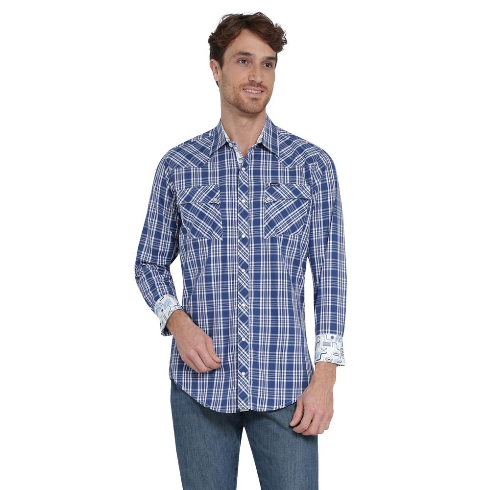 Foto 2 pulgar | Camisa Vaquera Wrangler Slim Fit Manga Larga 409 Azul