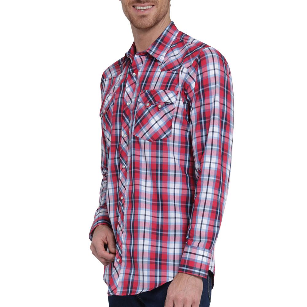 Foto 6 pulgar | Camisa Vaquera Wrangler Slim Fit Manga Larga 404 Rojo