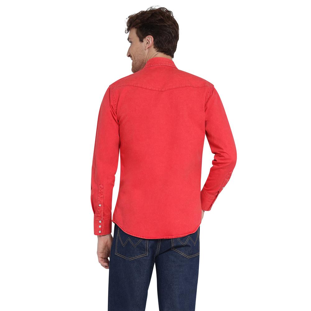 Foto 4 pulgar | Camisa Vaquera Wrangler Regular Fit Manga Larga 403 Rojo