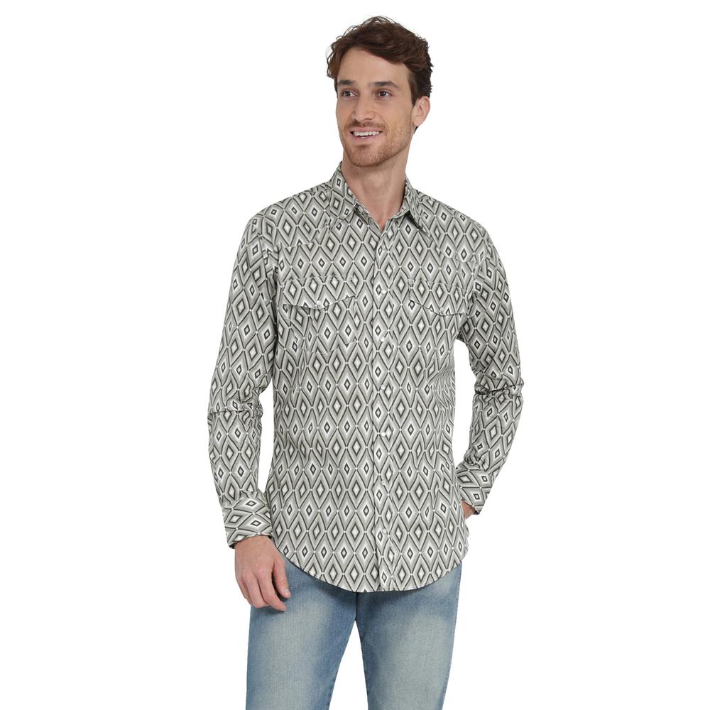 Foto 2 pulgar | Camisa Vaquera  Wrangler Regular Fit Manga Larga 408 Café para Hombre