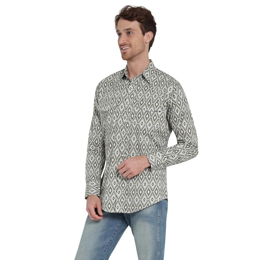 Foto 2 | Camisa Vaquera  Wrangler Regular Fit Manga Larga 408 Café para Hombre