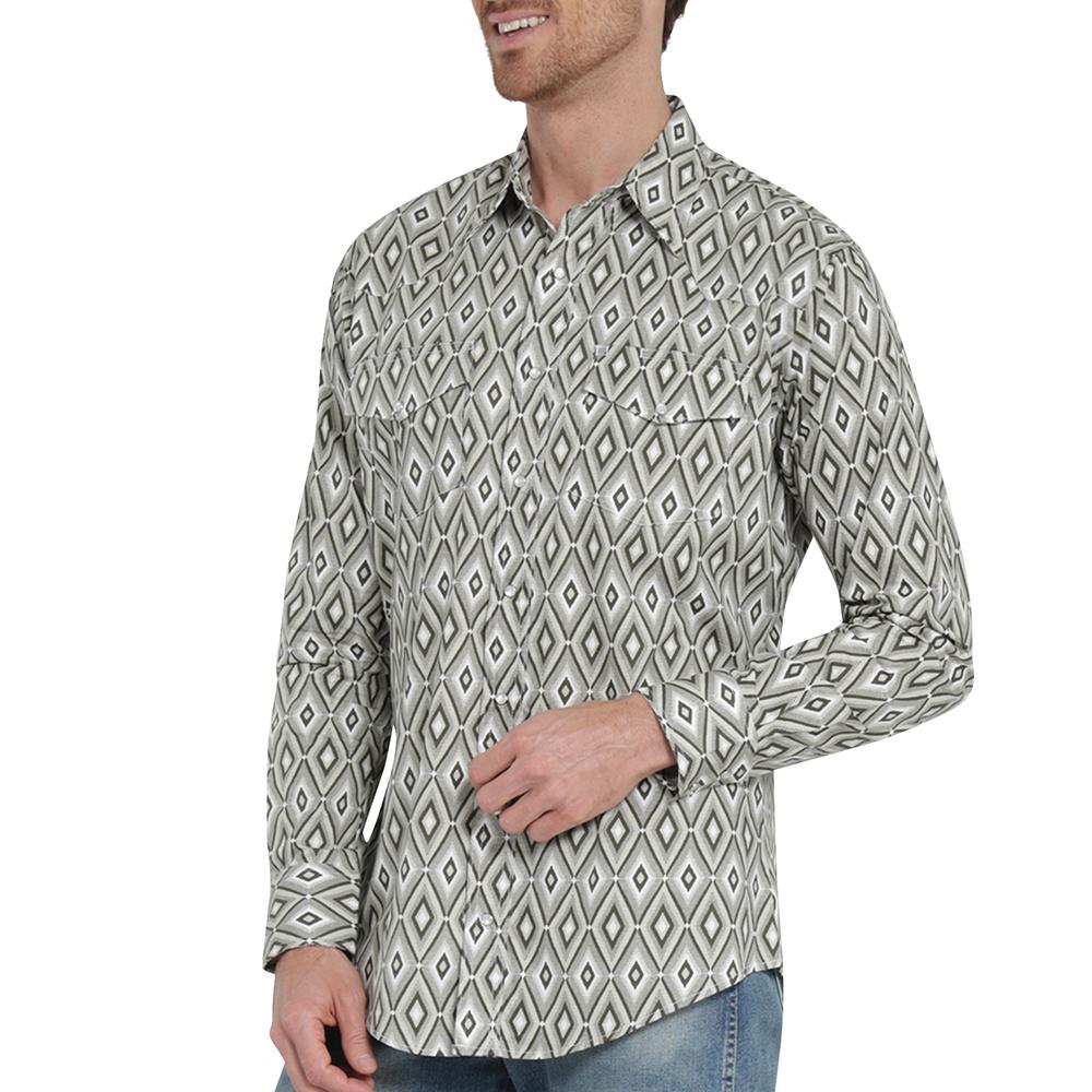Foto 6 pulgar | Camisa Vaquera  Wrangler Regular Fit Manga Larga 408 Café para Hombre