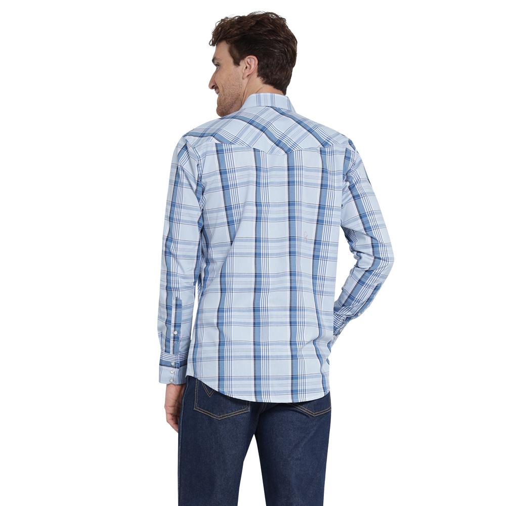 Foto 4 pulgar | Camisa Vaquera Wrangler Regular Fit Manga Larga 409 Azul