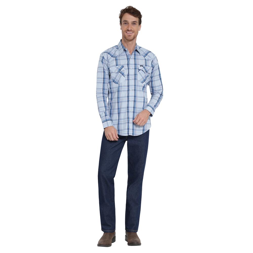 Foto 5 pulgar | Camisa Vaquera Wrangler Regular Fit Manga Larga 409 Azul