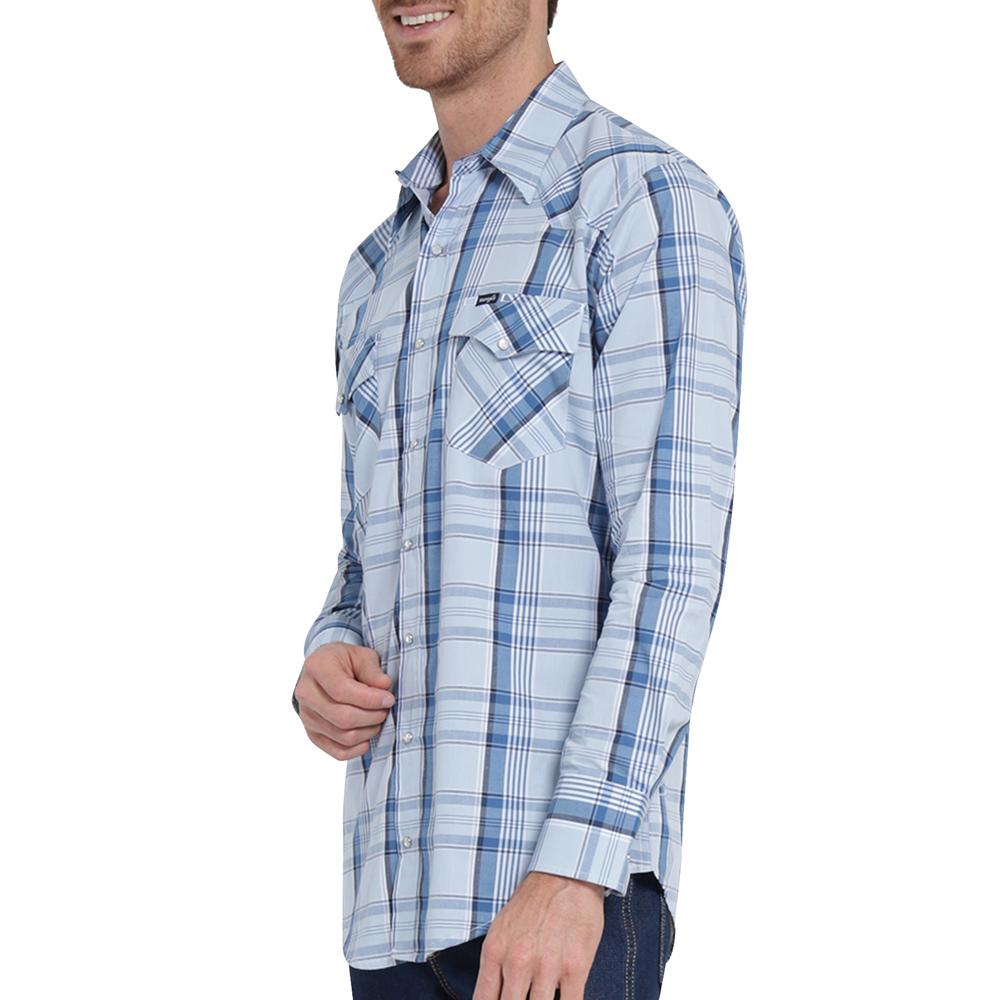 Foto 6 pulgar | Camisa Vaquera Wrangler Regular Fit Manga Larga 409 Azul