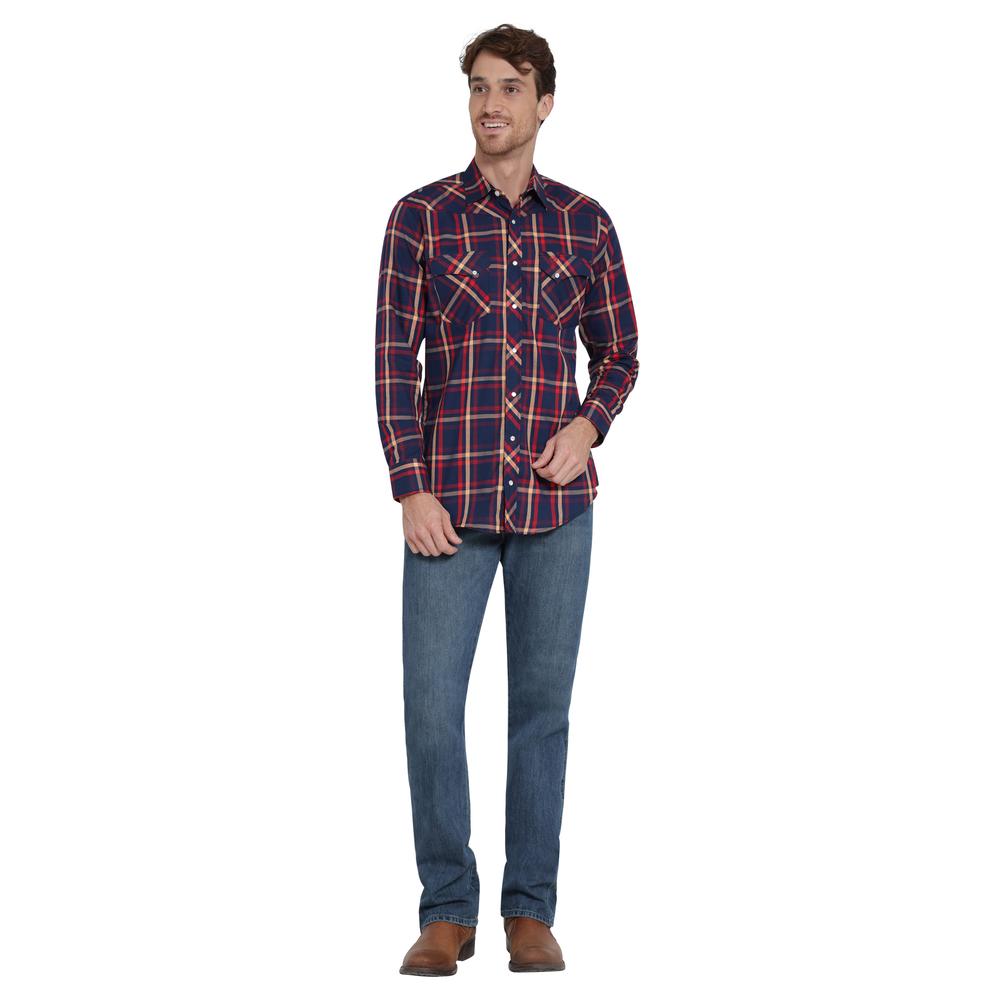 Foto 5 pulgar | Camisa Vaquera Wrangler Slim Fit Manga Larga Azul Marino para Hombre