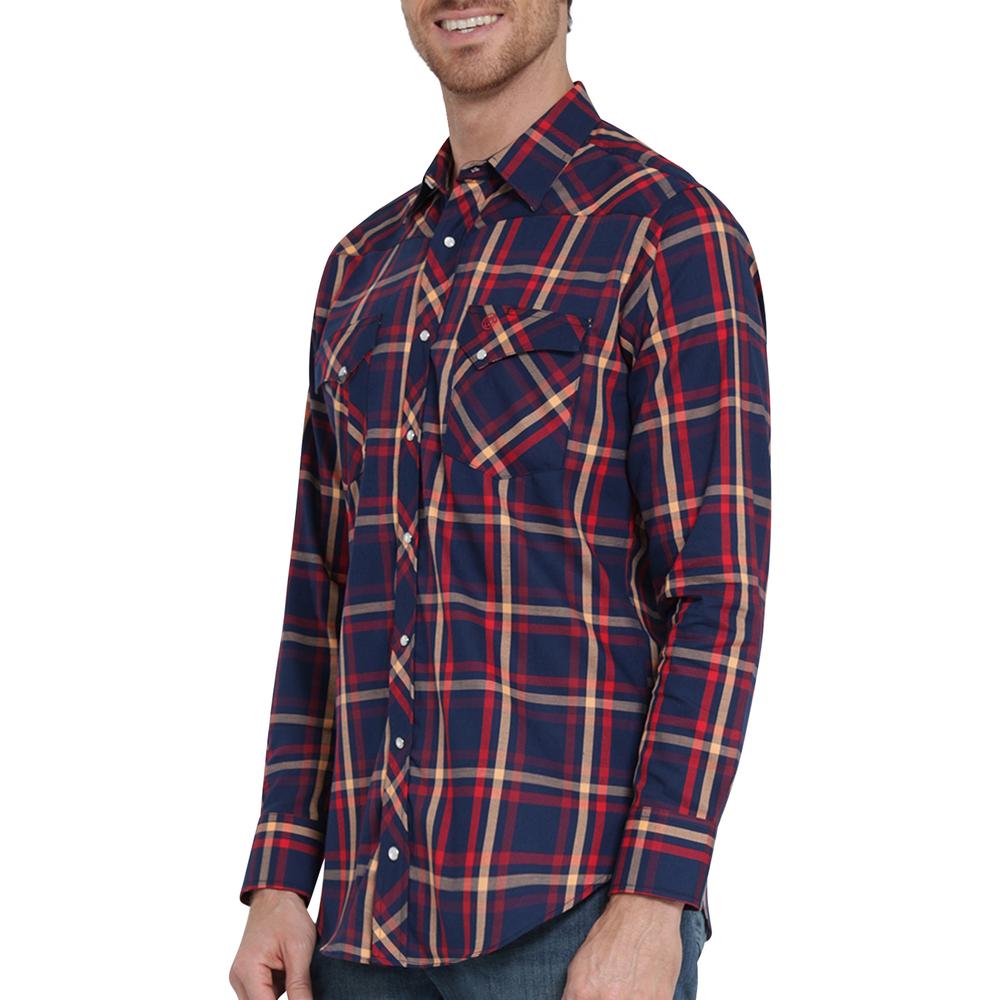 Foto 6 pulgar | Camisa Vaquera Wrangler Slim Fit Manga Larga Azul Marino para Hombre