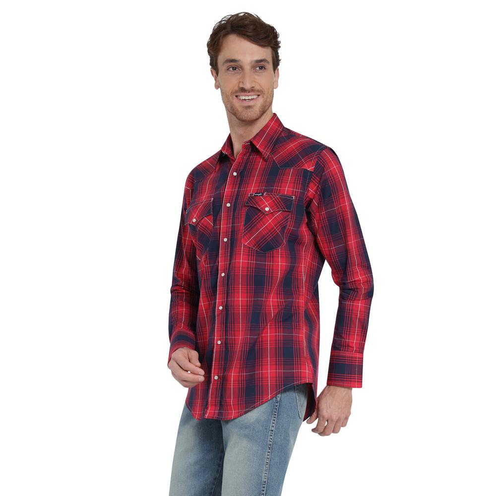 Foto 3 pulgar | Camisa Vaquera Wrangler Regular Fit Manga Larga 411 Rojo