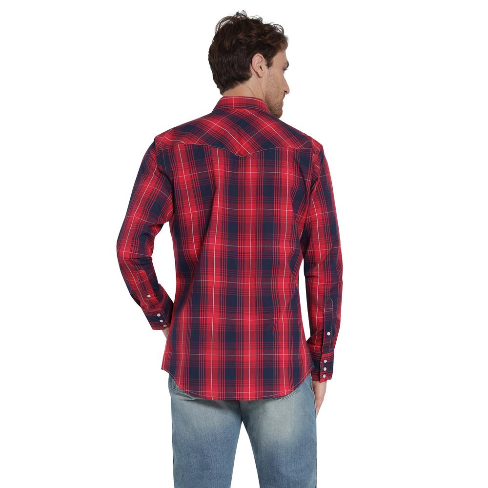 Foto 4 pulgar | Camisa Vaquera Wrangler Regular Fit Manga Larga 411 Rojo