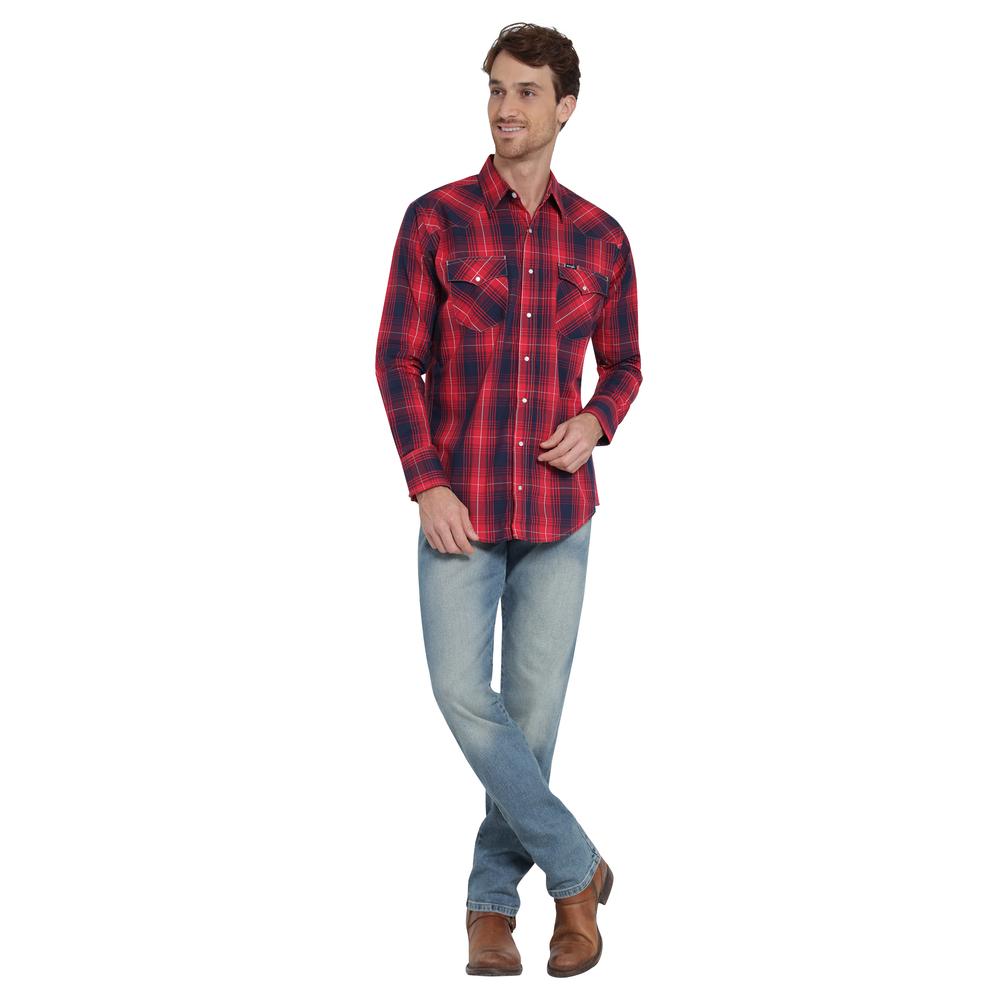 Foto 5 pulgar | Camisa Vaquera Wrangler Regular Fit Manga Larga 411 Rojo