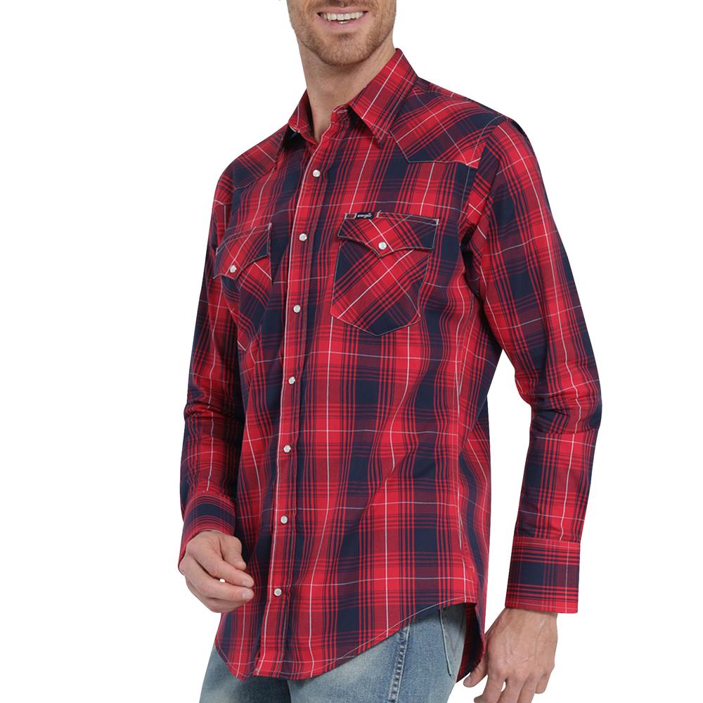 Foto 6 pulgar | Camisa Vaquera Wrangler Regular Fit Manga Larga 411 Rojo