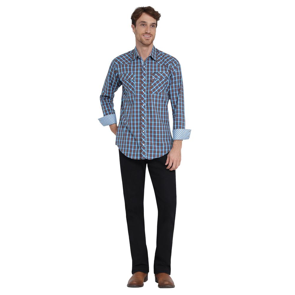 Foto 5 pulgar | Camisa Vaquera Wrangler Slim Fit Manga Larga 403 Café