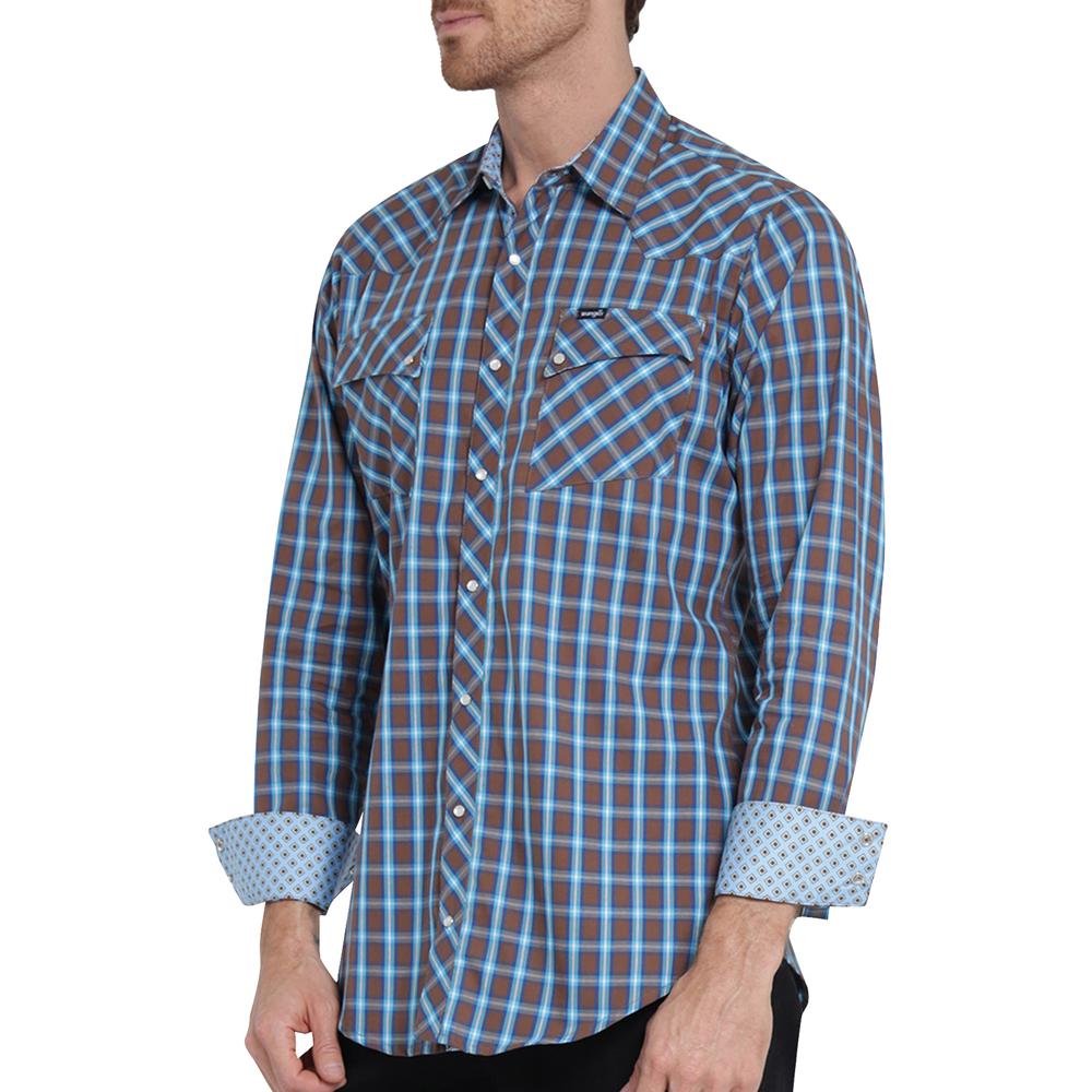 Foto 6 pulgar | Camisa Vaquera Wrangler Slim Fit Manga Larga 403 Café