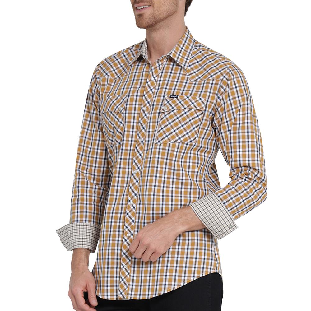 Foto 6 pulgar | Camisa Vaquera Wrangler Slim Fit Manga Larga 408 Café