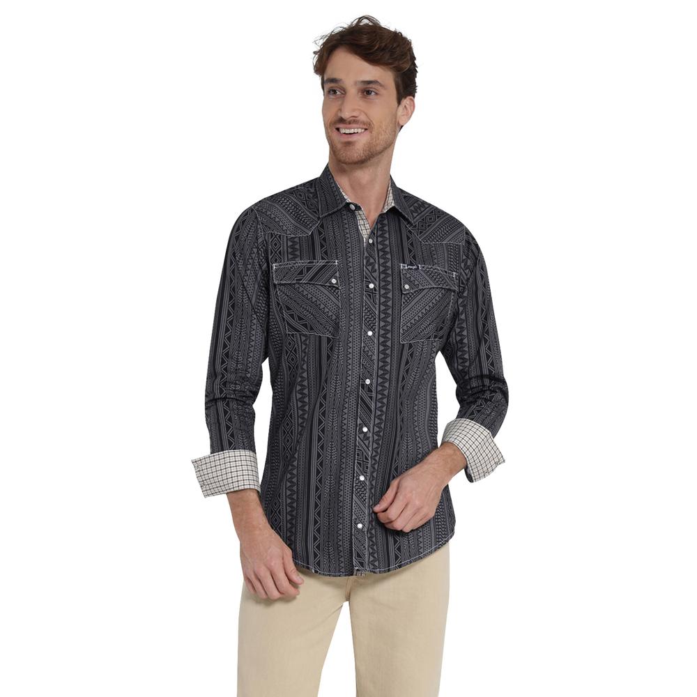 Foto 2 pulgar | Camisa Vaquera Wrangler Slim Fit Manga Larga 410 Gris par Hombre