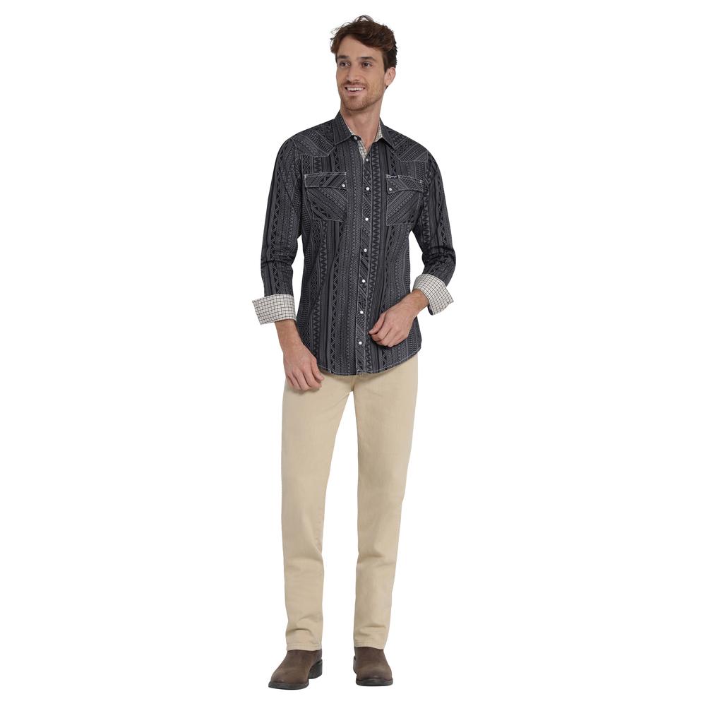 Foto 5 pulgar | Camisa Vaquera Wrangler Slim Fit Manga Larga 410 Gris par Hombre