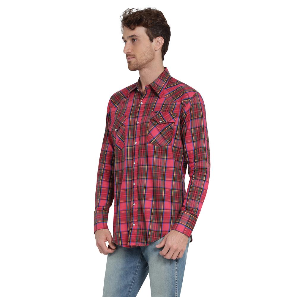 Foto 3 pulgar | Camisa Vaquera Wrangler Regular Fit Manga Larga 406 Rojo