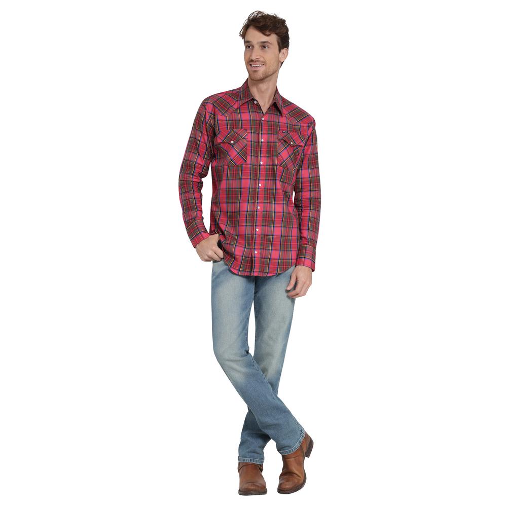 Foto 5 pulgar | Camisa Vaquera Wrangler Regular Fit Manga Larga 406 Rojo