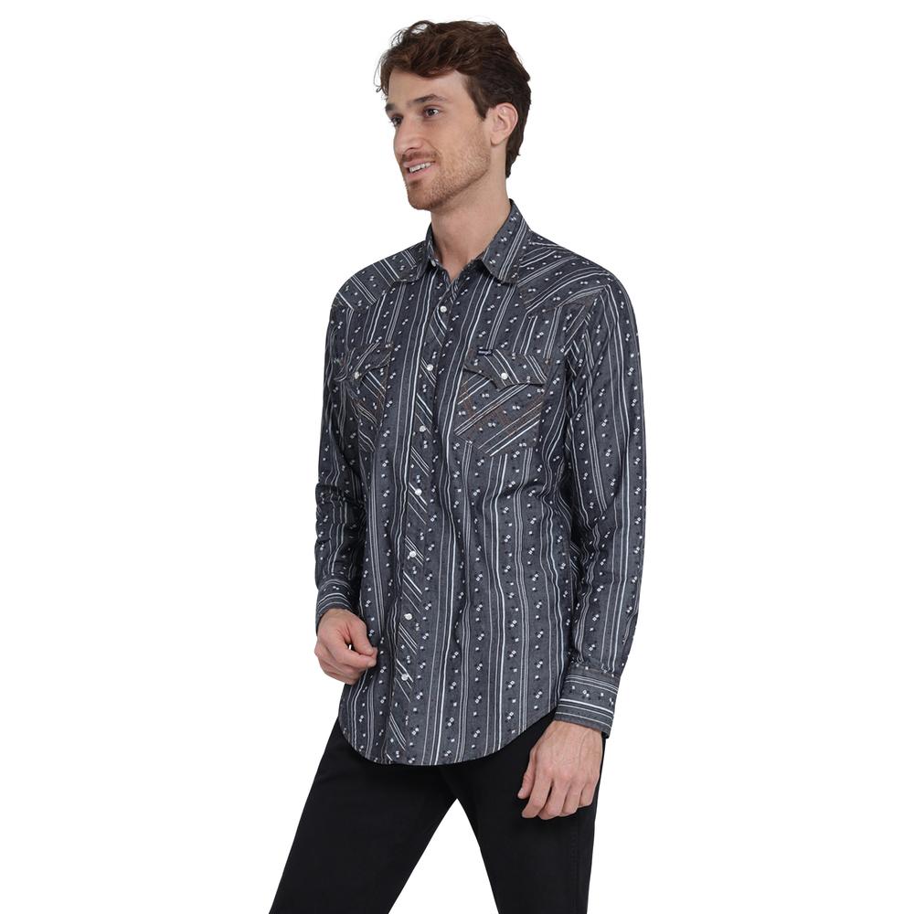 Foto 2 | Camisa Vaquera Wrangler Regular Fit Manga Larga 404 Azul