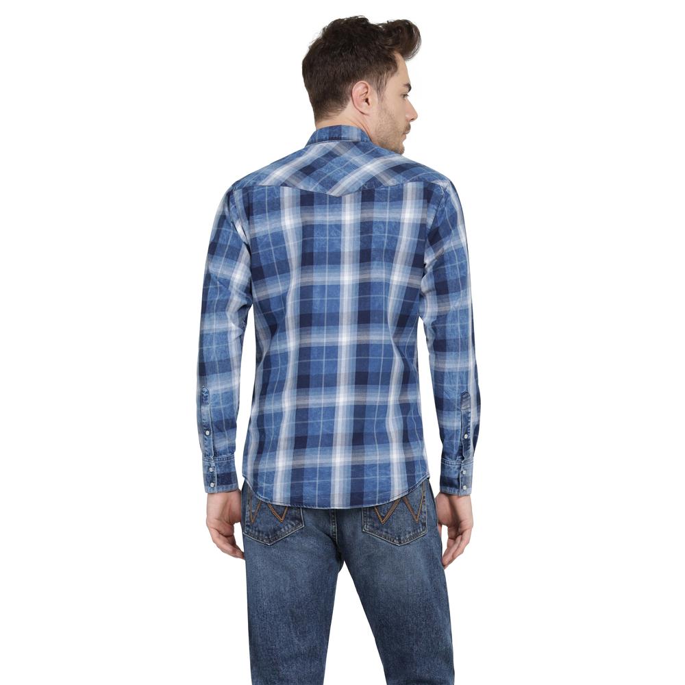 Foto 4 pulgar | Camisa Vaquera Wrangler Slim Fit Manga Larga 414 Azul Marino