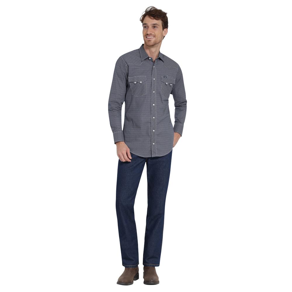 Foto 5 pulgar | Camisa Vaquera Wrangler Slim Fit Manga Larga 407 Azul Marino